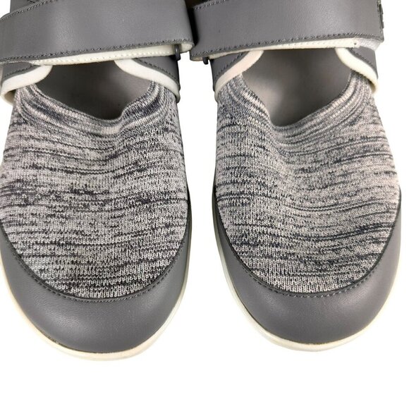 Alegria By PG Lite Traq Women's Gray Knit Mary Jane Shoes With Adjustable Strap - Picture 4 of 11